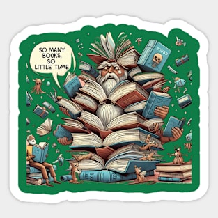 Drowning in Knowledge -  So Many Books So Little Time Sticker